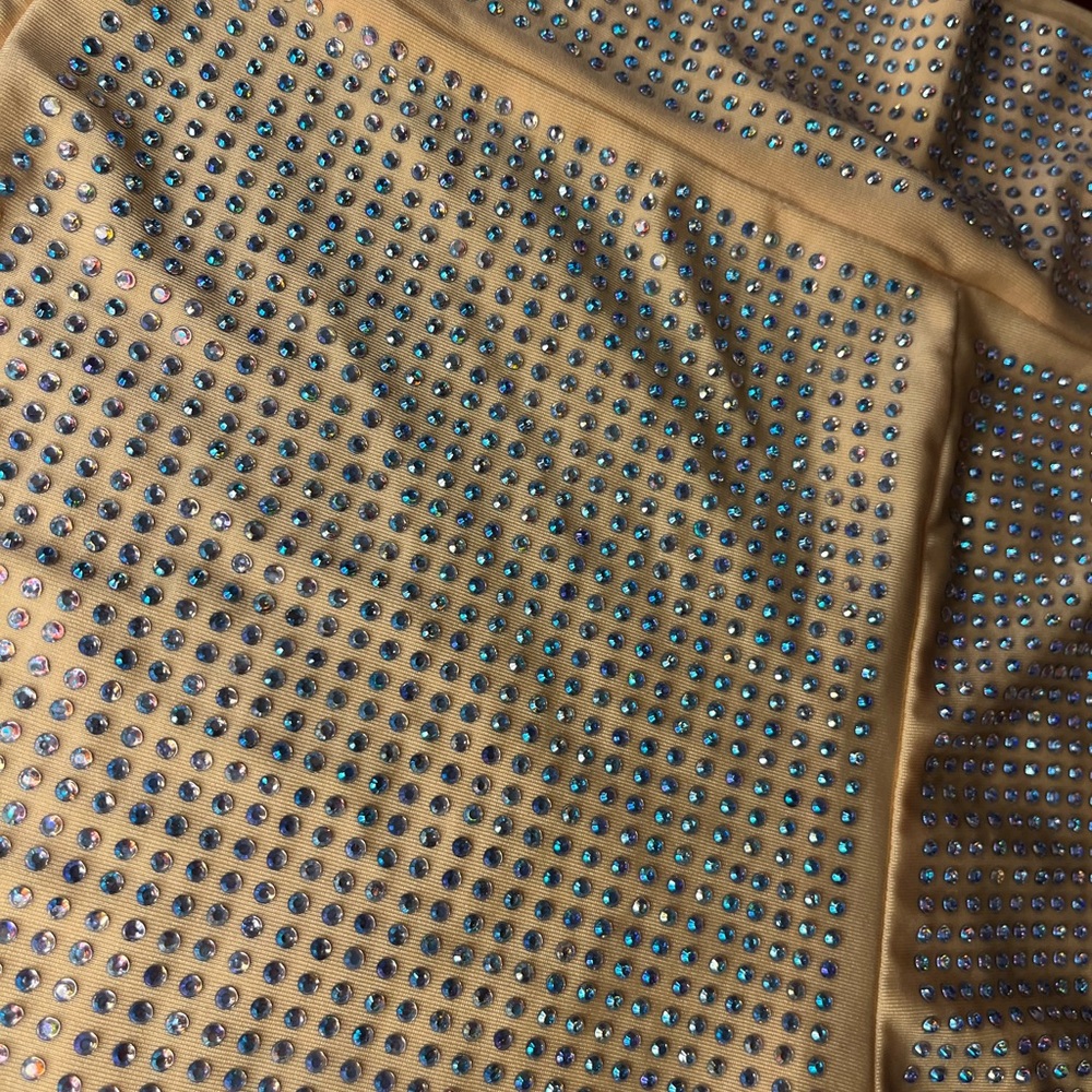 Studded Gold Two-Piece Intimate Set - Picture 3 of 3
